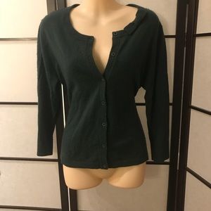 Kate Spade Green Wool Cardigan